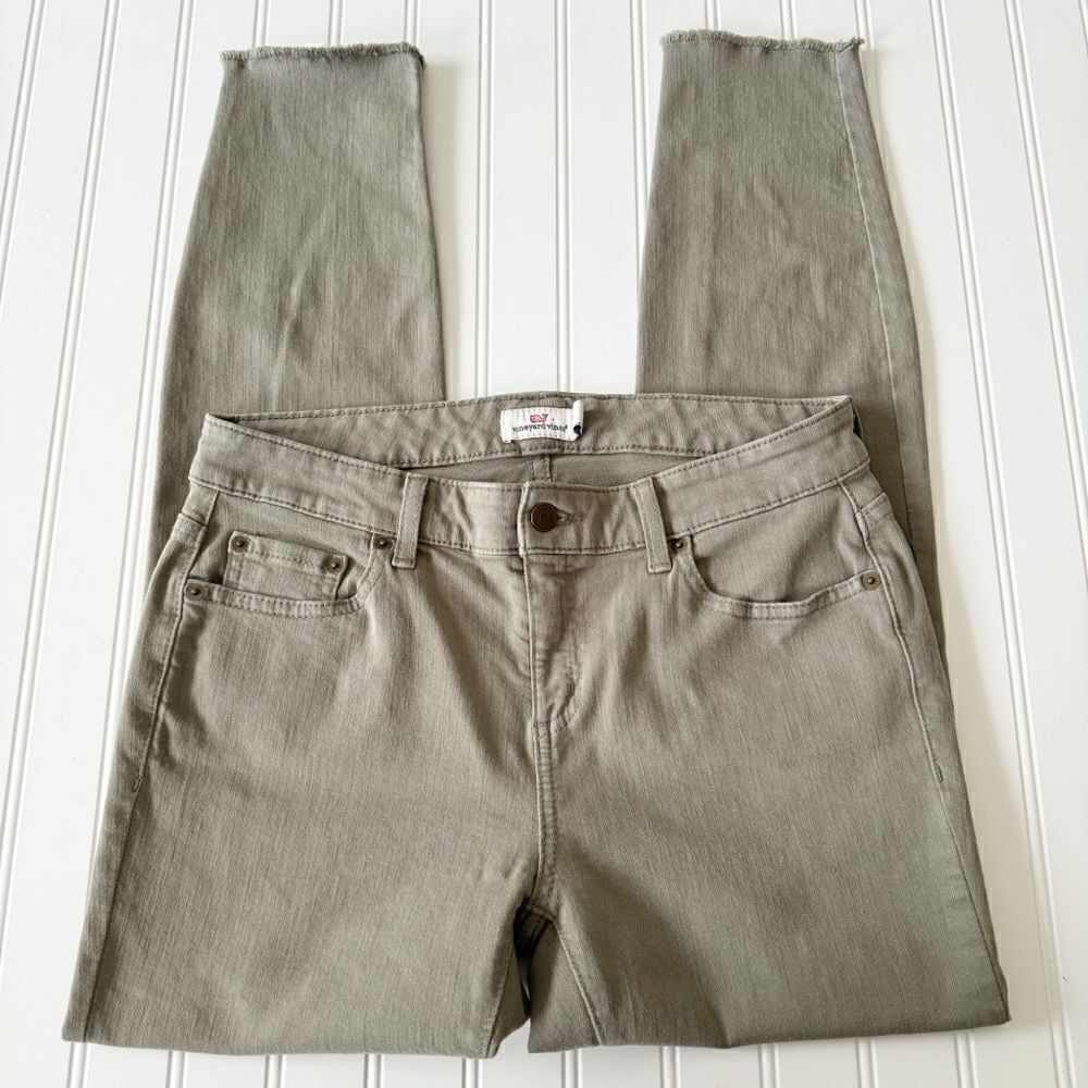 Vineyard Vines Garment Dyed Raw Hem Skinny Jeans - Size 8